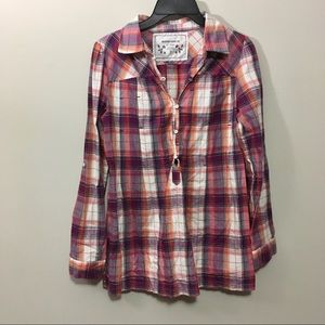 Mossimo Tunic Plaid Juniors XL 14-16